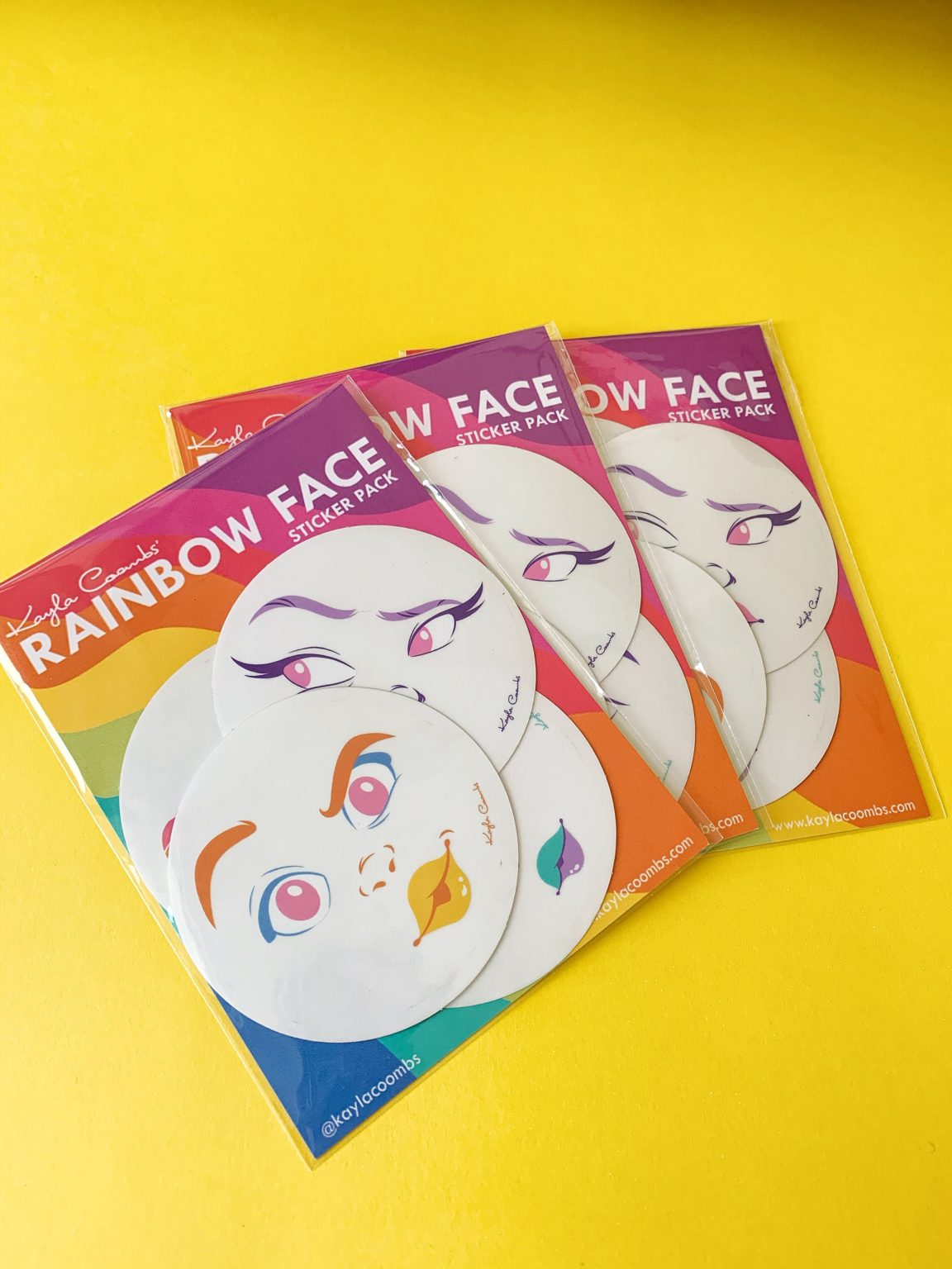 Rainbow Face Sticker Pack