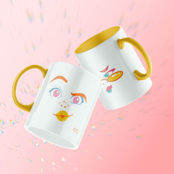 Honey x Thelma Rainbow Face Mug