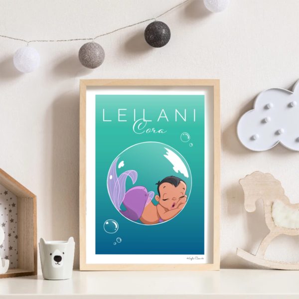 Custom Mermaid Birth Print - Image 4