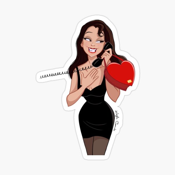 Fran Fine Heart Handbag Sticker