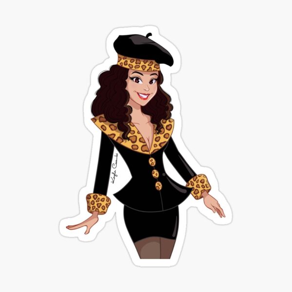 Fran Fine Leopard Hat Sticker