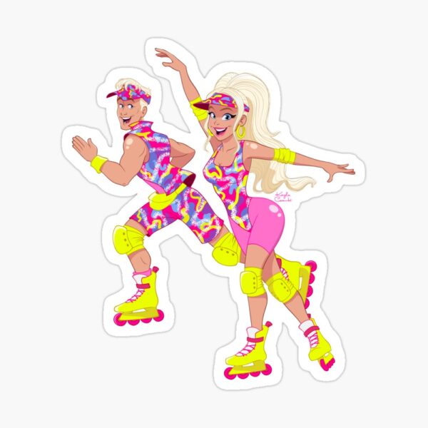 Barbie & Ken Rollerblade Sticker